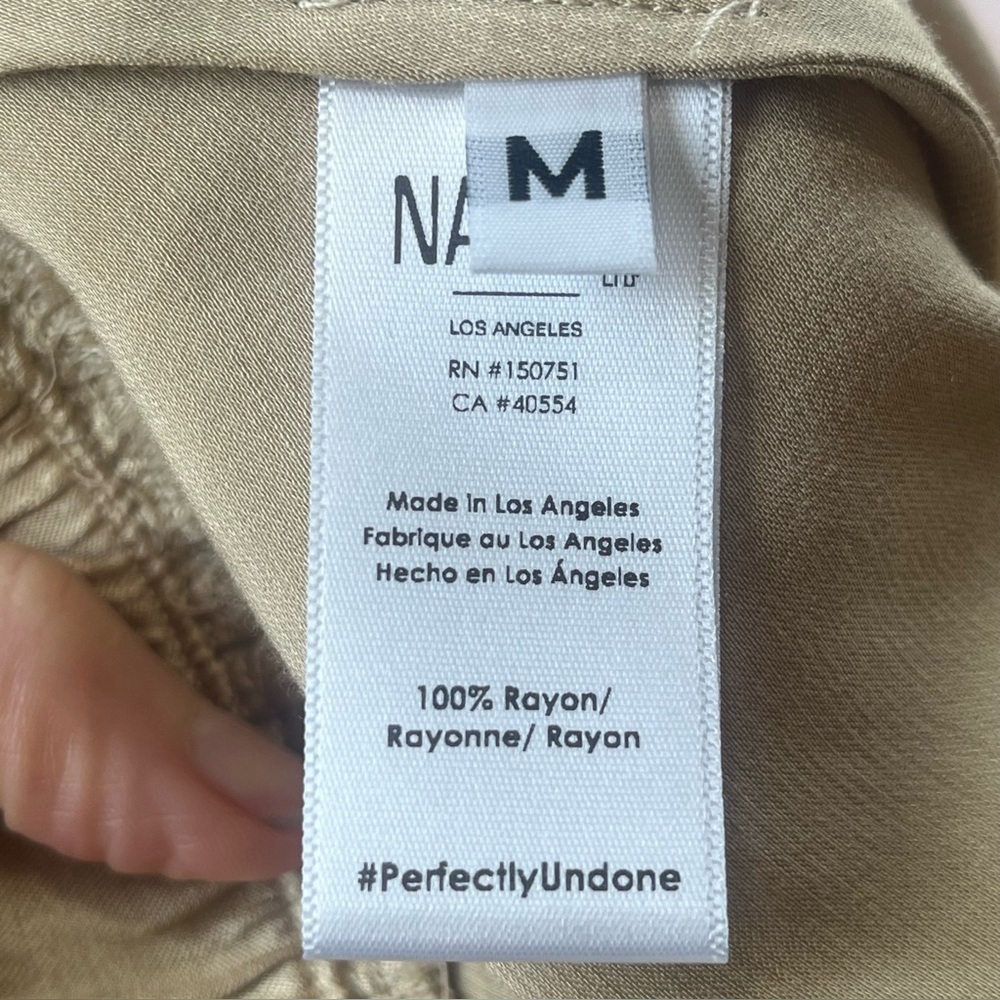 NWT National Ltd Mable Gold Satin Midi Skirt Sz M Bias Cut Elastic Waistband - Picture 10 of 16